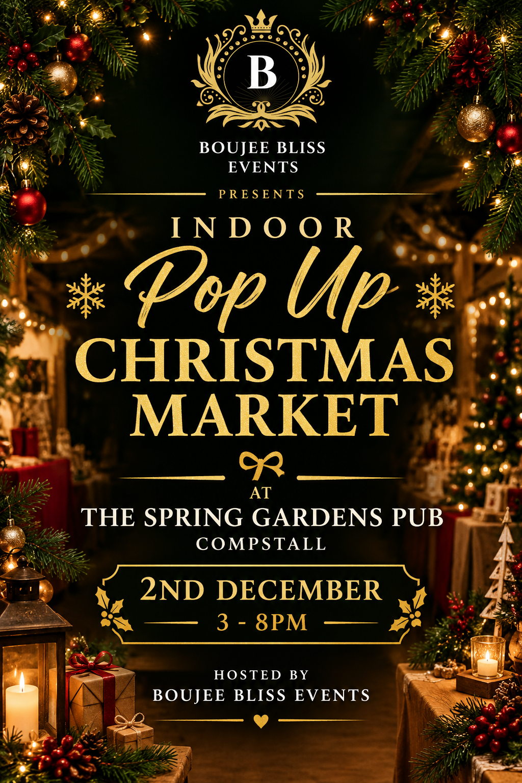 Spring Gardens indoor pop up Christmas Market 3pm - 7pm